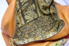 Antique Needlepoint Poppies and Deerskin Handmade Honeywood OverNighter Bag