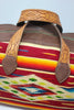 Honeywood Original Antique Mexican Saltillo and Deerskin Overnighter Bag One Of A Kind