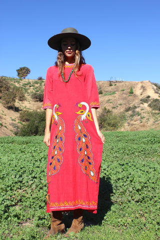 "Indian DayDreams" Vintage Indian maxi Dress Hand Embroidered