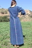 "Indigo Maxi" 1970s Guatemalan Handwoven Folk Art Maxi Dress