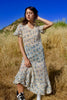 "A Day in the Sun" 1920s Art Deco Cotton Voile Dress with Crochet Depression Era
