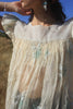 1920s Organza Flutter Sleeve Embroidered Dress
