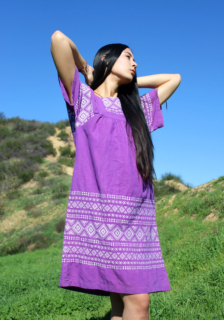 purple mexican dress Dress-Purple 3X