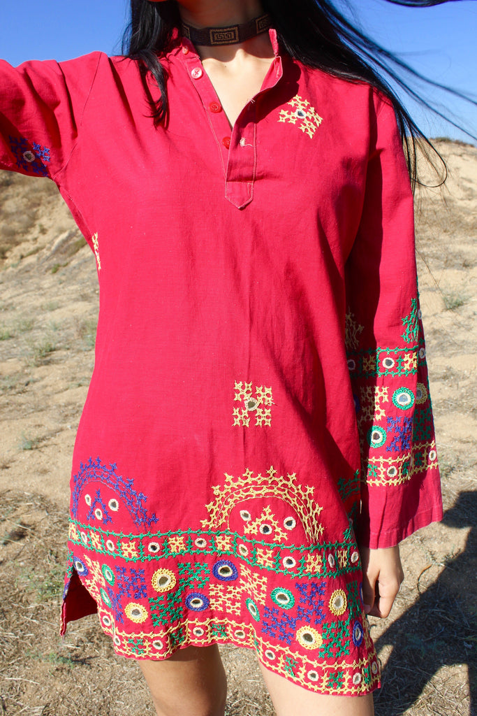 1970s Hand Embroidered Indian Tunic/Dress – Honeywood
