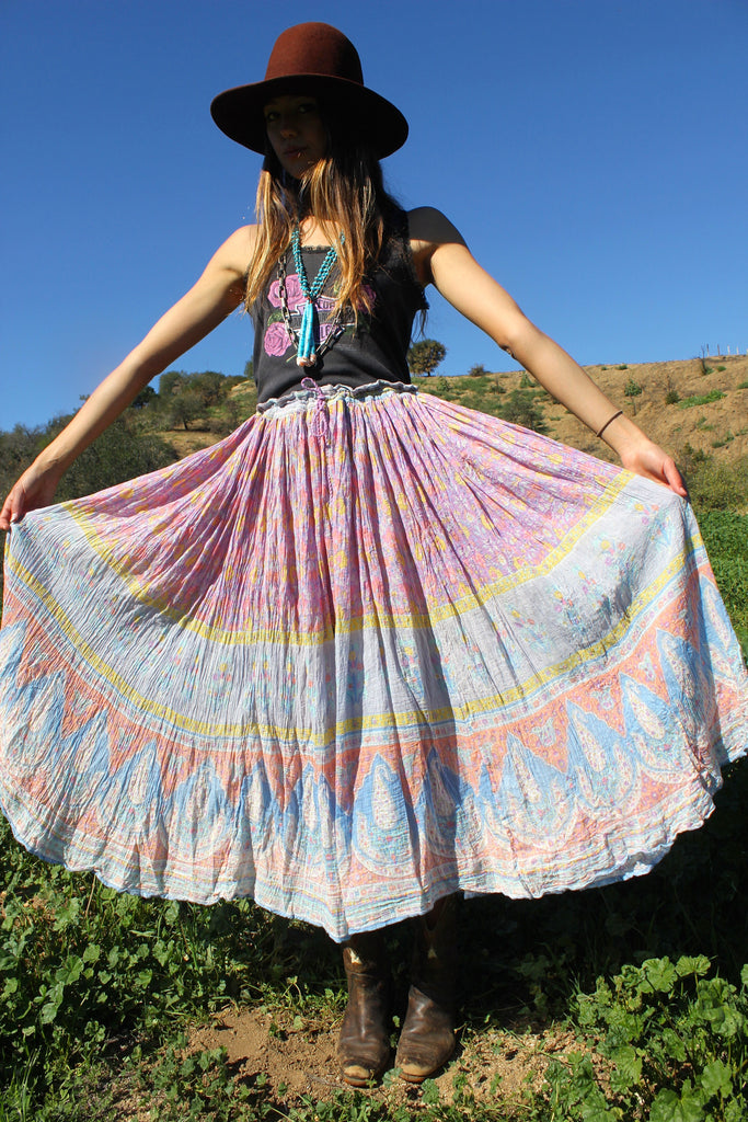 Gauzy Indian Hippie Skirt Circa 1970s Super Sweet – Honeywood