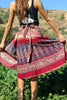 1970s Indian Block Print Wrap Skirt