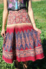 1970s Indian Block Print Wrap Skirt