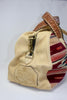 Honeywood Original Antique Mexican Saltillo and Deerskin Overnighter bag one of a kind