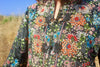 "The Chrysanthemum" RARE 1920s Hand Embroidered Silk Floral Jacket Robe