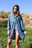 Indigo "Totally Blown" Cocoon Wrap Kimono