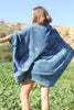 Indigo "Totally Blown" Cocoon Wrap Kimono