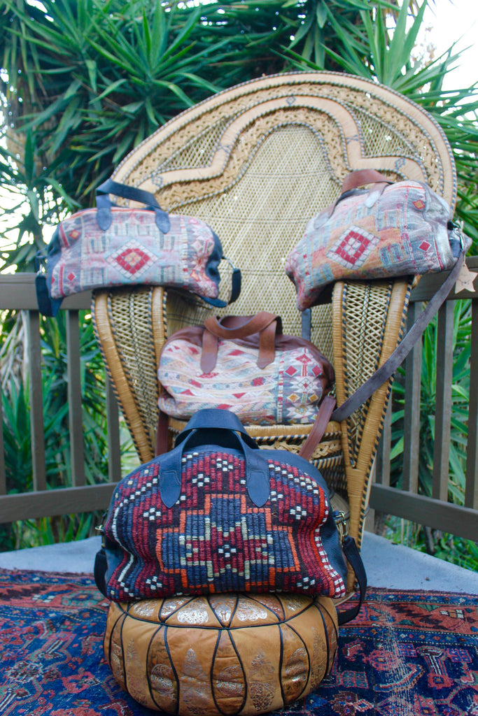 honeywood original "gypsy overnighter" one of a kind carpet bag