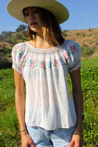 Stunning! Hand Embroidered Hungarian Blouse