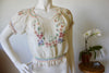 1930s Hand Embroidered Hungarian FOLK Blouse