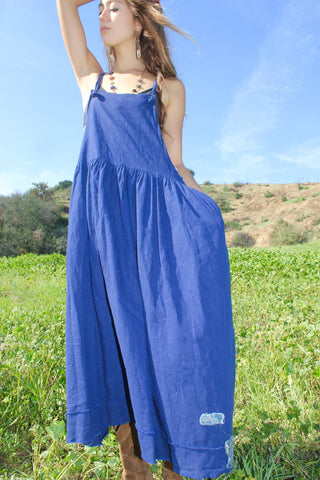 Vintage Indigo Overall Jumper Dress