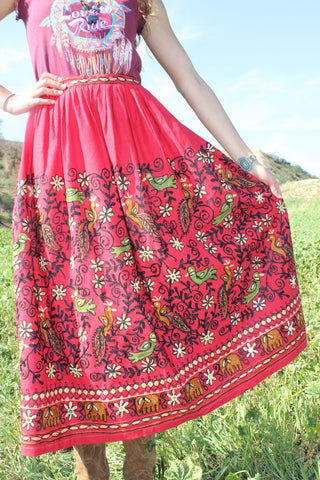 Vintage Hand Embroidered Rajastan Tribal Bohemian Skirt