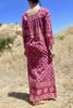"The Sita" 1970s Vintage Indian Cotton Hand Block Printed Maxi Dress