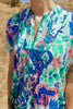 "The Bimini Boheme" 1970s Cotton Hand Printed Maxi Dress