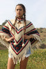 Groovy Vintage Handwoven Wool Poncho Circa ~ 1960s