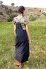 Rare "Black Beauty" Vintage Oaxacan Maxi Dress Circa 1970s