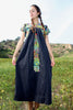 Rare "Black Beauty" Vintage Oaxacan Maxi Dress Circa 1970s