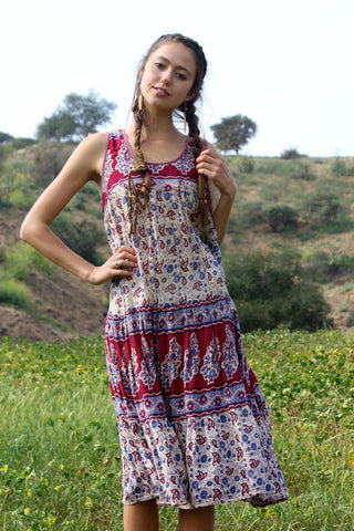 1970s Gauzy Indian Sun Dress