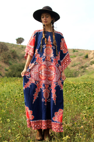 RESERVED "Rich Hippie" Bold and Beautiful Dashiki Kaftan Circa 1970s