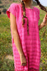 "Peony Pink" Vintage Mexican Handwoven Huipil Tunic