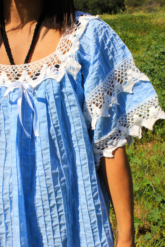 Baby Blue Mexican Dress Honeywood Baby Blue Mexican Dress Honeywood