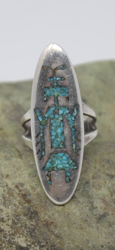 1970s Sterling Silver Navajo Kachina Ring