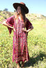 1970s Chain Stitched Dashiki Maxi Dress