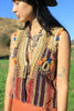 "Folk Rainbow" Silk Velvet Antique Romanian Hand Embroidered Folk Vest