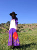 RESERVED "Blood Moon II" 1970s Mama Carlota Handmade Maxi Dress