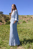 Vintage Chambray Embroidered Maxi Dress