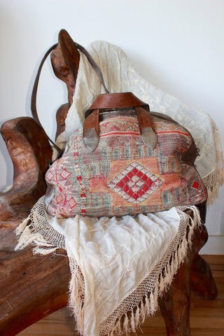 Honeywood Original "gypsy overnighter" one of a kind carpet bag