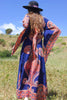 "Dramatic Dashiki" Vintage Cotton Maxi Dress 1970s