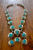 Reserved 1960s 1970s Sterling and Turquoise Navajo Squash Blossom