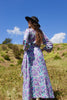 "Lilac Love" Vintage Ramona Rull Block Print Maxi Dress