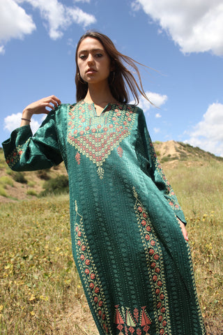 Vintage Hand Embroidered Bedouin Maxi Dress