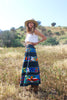 Stunning Vintage Mexican Hand Embroidered Maxi Skirt