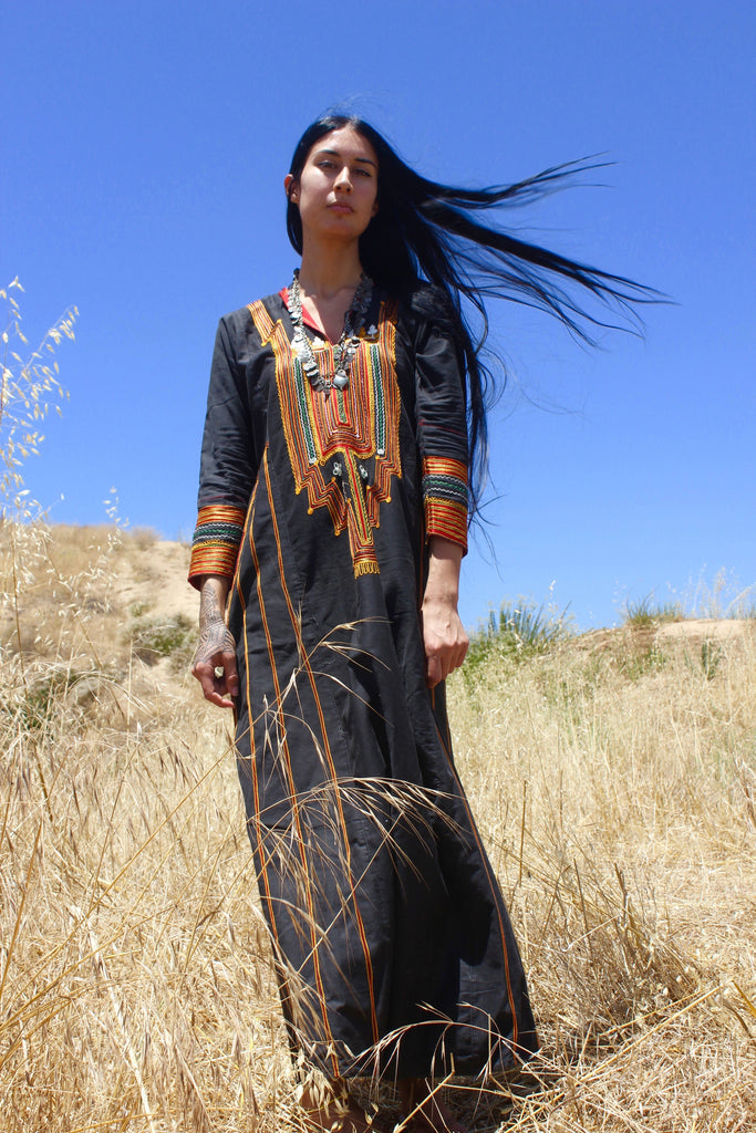 Marrakesh Moon" Vintage Handmade Bedouin Maxi Dress Honeywood Marrakesh Moon" Vintage Handmade Bedouin Maxi Dress Honeywood