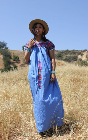 Cornflower Blue Oaxacan Maxi