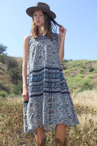 Vintage Summer Indian Cotton Sun Dress