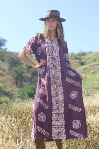 Vintage Indian Batik Tunic Dress