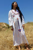 "Amunet" Vintage Egyptian Hand Embroidered Maxi Dress