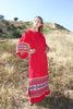 "Scarlet Guatemalan" Vintage Hand Woven Guatemalan Maxi Dress