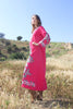 "Embroidered Indian Rose" 1970s Indian Cotton Hand Embroidered Dress
