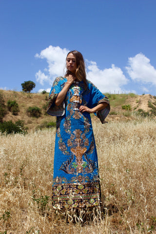 1970s Thai Dashiki Maxi Dress