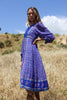 "Azure Hues" Vintage Indian Gauze Dress