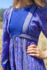 "Azure Hues" Vintage Indian Gauze Dress